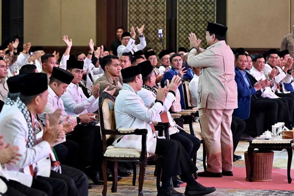Prabowo Subianto dalam acara Munas PKS 2025
