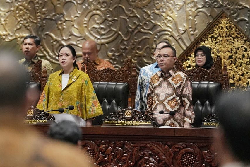 Memimpin Rapat Paripurna DPR RI ke - 6 Masa Persidangan I Tahun Sidang 2025 - 2026, di Ruang Rapat Paripurna Gedung Nusantara II Senayan, Jakarta, Kamis (02/10/2025). Sumber : Instagram Sufmi dasco