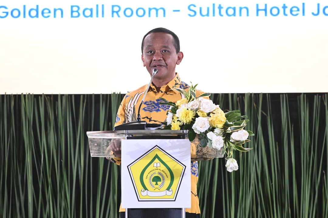 Ketua Umum DPP Partai Golkar, Bahlil Lahadalia, dalam acara Muktamar ke-IX Pengajian Al Hidayah di Jakarta pada Senin-Rabu (20-22/10/2025)